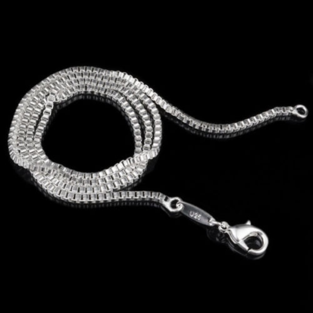 Sterling Silver 16" 1.4mm Box Chain Necklace